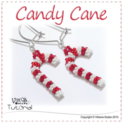 Beaded Christmas Candy Cane Tutorial