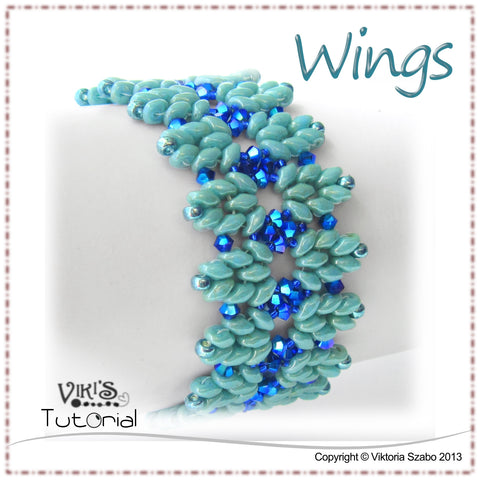 Bracelet Tutorial with Super Duo beads - Wings