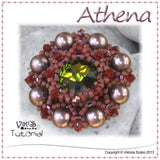 Beaded Swarovski Rivoli Pendant - Athena