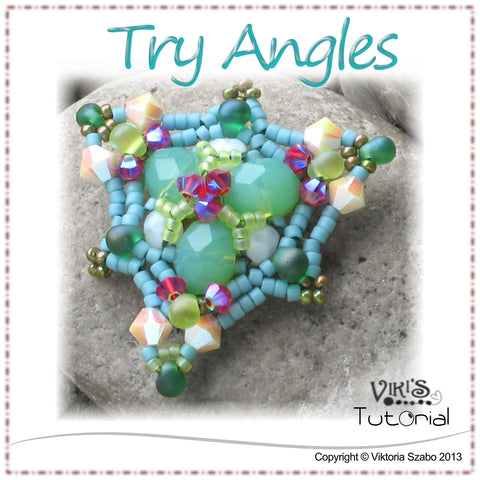Triangle shaped beaded pendant - Try Angles