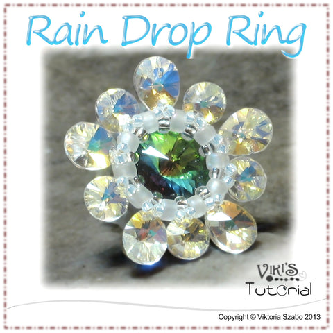 Beading Tutorial: Raindrop Flower Ring