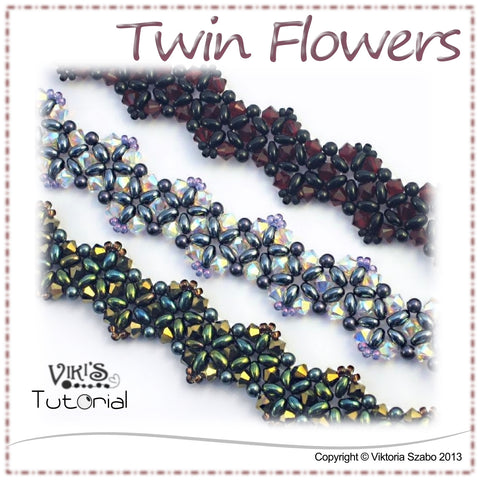 Beading Tutorial - Twin Flowers Bracelet